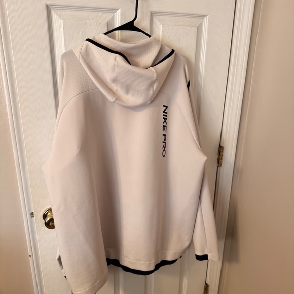 Mens NIke Pro Tech Pullover Hoodie - 4XLT - White - Picture 3 of 3